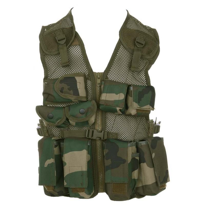 Tactical Vest Woodland KIDS-1343-a